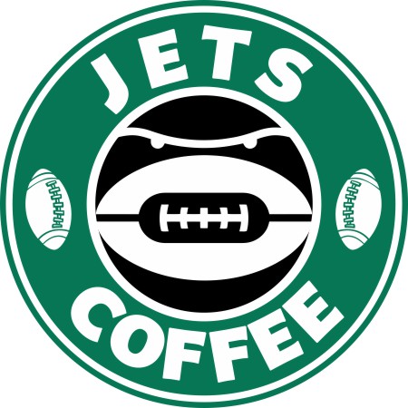 New York Jets starbucks coffee logo vinyl decal